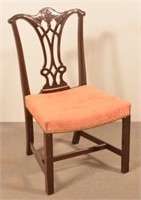Chippendale Mahogany Carved Frame Side Chair.