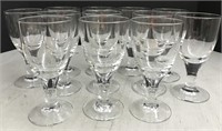 12 CRYSTAL WATER GLASSES