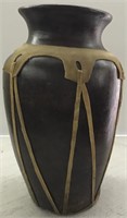 LEATHER TRIM TALL POTTERY