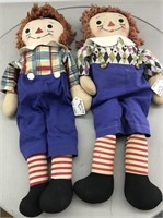 2 VINTAGE RAGGEDY ANDYS