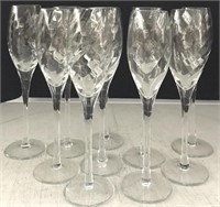 10 LEAD CRYSTAL CHAMPAGNE GLASSES