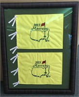 2 AUGUSTA NATIONAL MASTERS FLAGS FRAMED