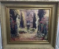 FRAMED CANVAS PICTURE WITH STATUE