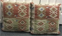 2 TAPESTRY THROW PILLOWS