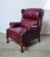 Red Leather wingback chair