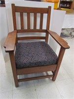 Antique Oak Deck Chair