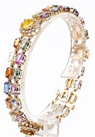 Jewelry 14kt Gold Sapphire & Diamond Bracelet