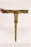Gilded French Demilune Console Table