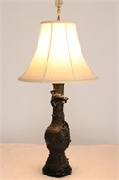 Chinese Bronze Dragon Vase/Lamp
