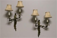 Pair Ornate Wall Sconces