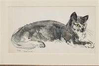 Gertrude Freyman "Boots" Cat Watercolor
