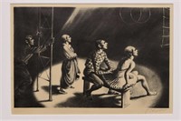 Georges Schreiber "Without a Net" Sgnd Litho