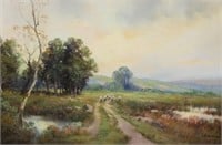 William Henry Chandler Sheep in Field Pastel