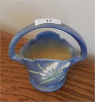 Roseville basket vase