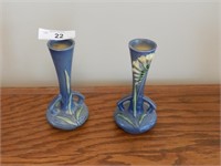 (2) Roseville bud vases