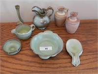 Box of Frankoma pottery