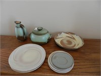 Box of Frankoma pottery