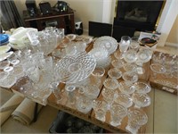 HUGE American Fostoria glassware collection