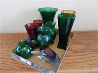 Vintage colored vases