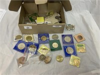BOX OF VARIOUS MEDALLIONS