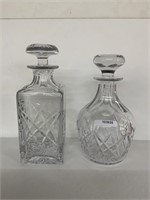 2 LARGE CRYSTAL DECANTERS