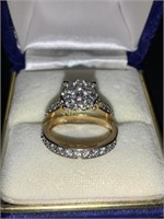 18CT GOLD DIAMOND BRIDAL RING SET