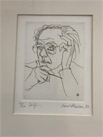 SIGNED SELF PORTRAIT OF LOUIS KAHAN (1905-2002)