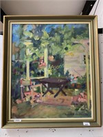 OIL PAINTING BY MADGE ANDERSON "THE PERGOLA"
