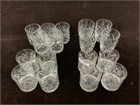 20 CRYSTAL WHISKEY GLASSES INCLUDES TUDOR