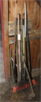 asstd. lot of long handle tools to include,