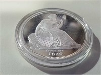 1836 2 Oz silver round -copy