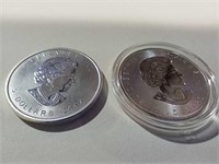 2014 Canadian $5 - 1 oz silver coin and Canadian