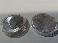 Canadian 2015 1 1/4 oz $2 coin and 2015 Republic