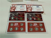 2003 and 2005 United States mint silver proof set