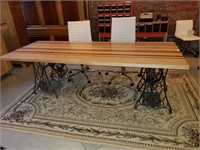 Custom Made Harvest Trestle Table