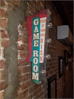 Tin Game Room Sign