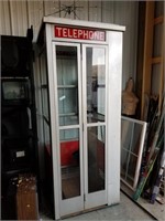Vintage Aluminum Telephone Booth