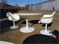 Pair Tulip Chairs & Table
