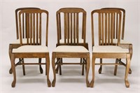 Antique Oak Table & Six Chairs