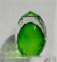Crystal Art Glass Paperweight - Green