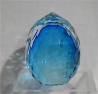 Crystal Art Glass Paperweight - Blue