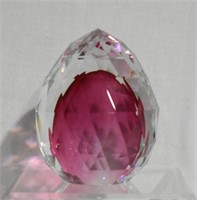 Crystal Art Glass Paperweight - Purple