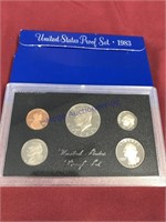 1983 US Proof set, 5 coins