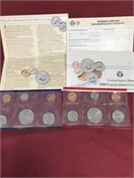 1988  US mint set, 10 coins