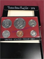 1974 US Proof set, 6 coins