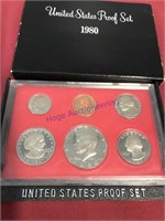 1980 US Proof set, 6 coins