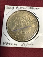1881 Morgan Dollar, gold plated