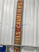 Camels Cavaliers wood sign, 4.5 x 46" long