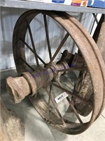Iron-spoke wheel, 27.5" across