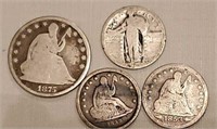 Silver US Coins, half & quarter dollar
